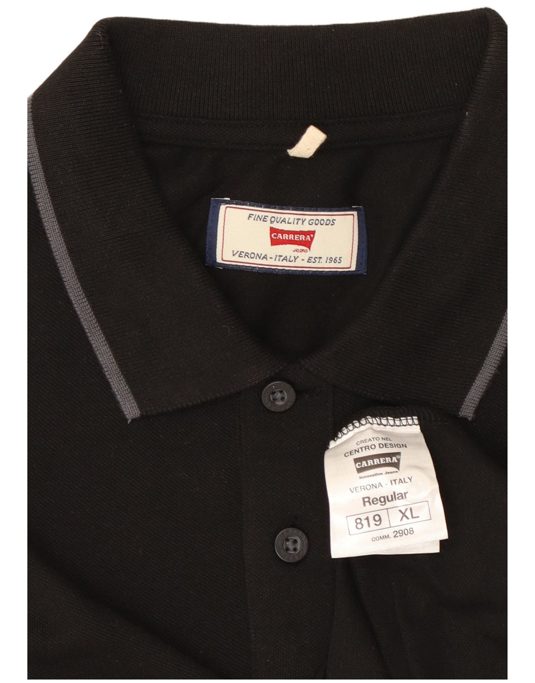 Carrera Regular muška polo majica XL crni pamuk