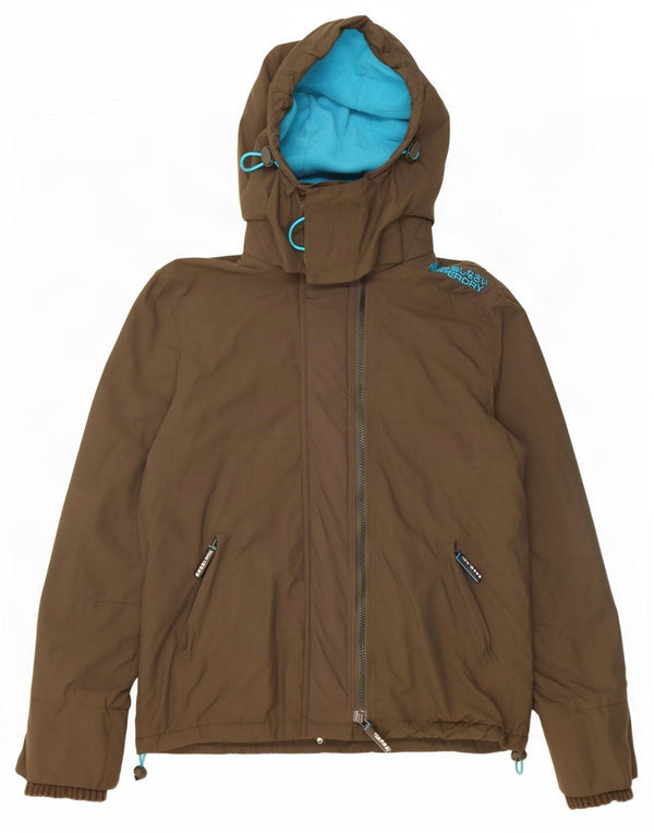 Superdry ženska vjetrovka s grafičkim motivima UK 14 srednje kaki boje