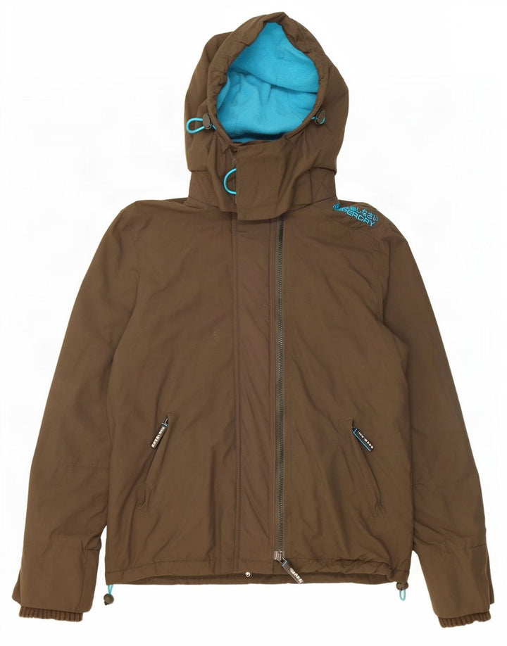 Superdry ženska vjetrovka s grafičkim motivima UK 14 srednje kaki boje