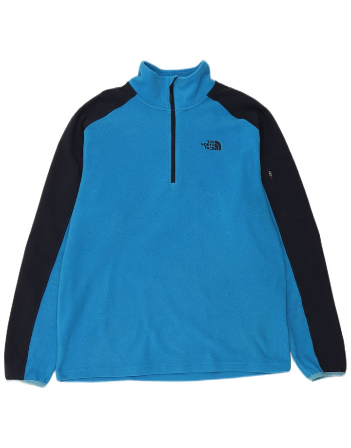THE NORTH FACE Muški džemper od flisa s patentnim izrezom srednje plave boje