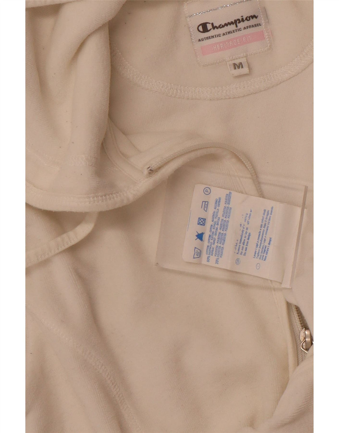 Champion ženski pulover s kapuljačom s patentnim zatvaračem Heritage Fit UK 14 srednje bijele boje