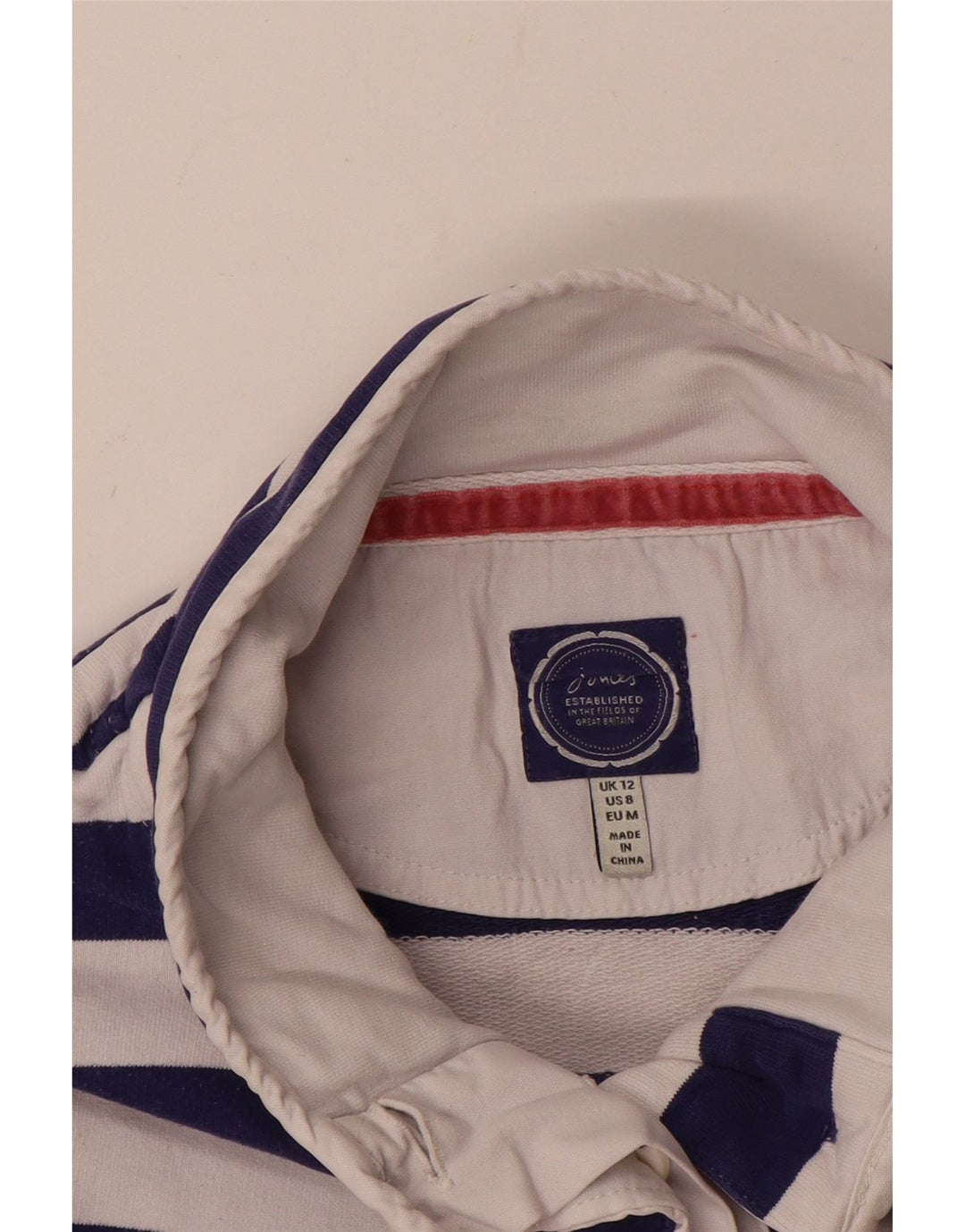 JOULES Ženska majica s dugmadima i izrezom UK 12 srednje crvene pruge