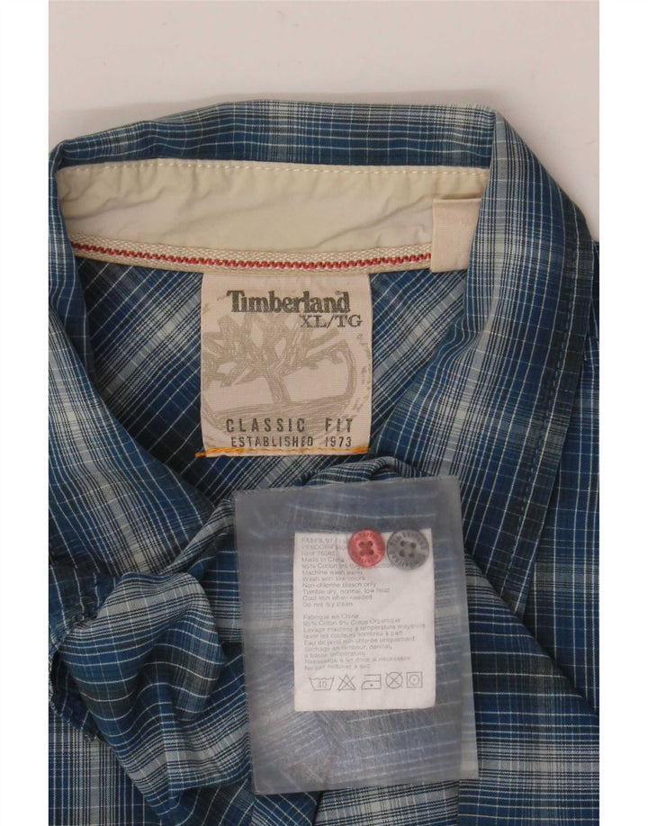 Timberland muška klasična košulja XL plavi karirani pamuk