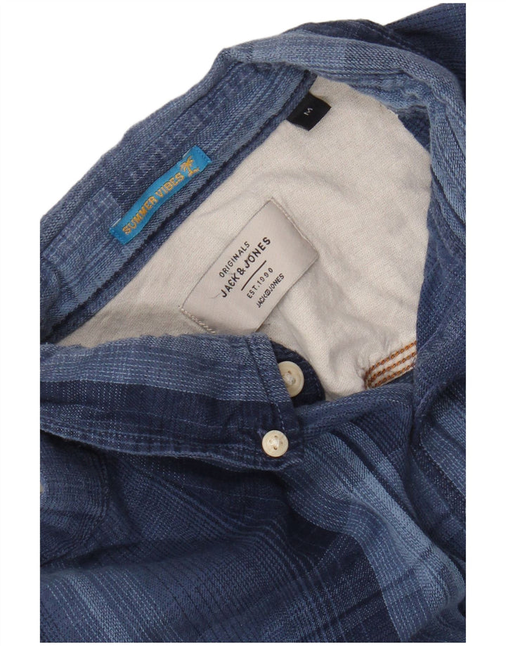 JACK & JONES Muška flanelska košulja srednje plave boje