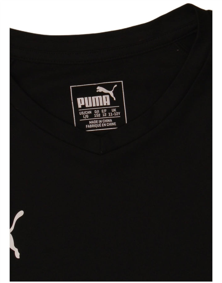 Puma majica kratkih rukava za dječake 11-12 godina crna poliester