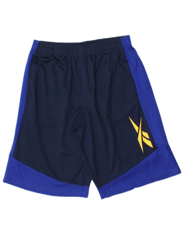 Reebok Boys Graphic Sport Shorts 15-16 Years Navy Blue Colourblock