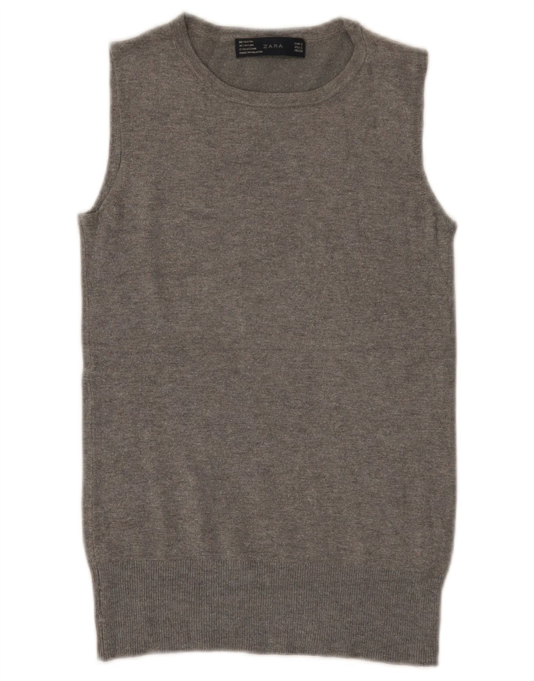Zara ženski prsluk bez rukava UK 8 Small Gray Rayon