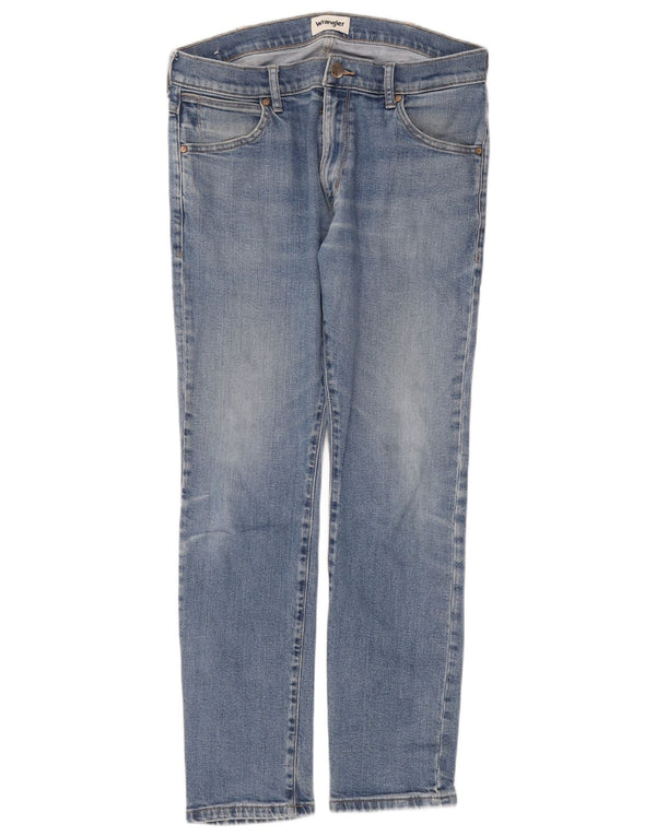 Wrangler muške uske traperice Larston W32 L32 plavi pamuk