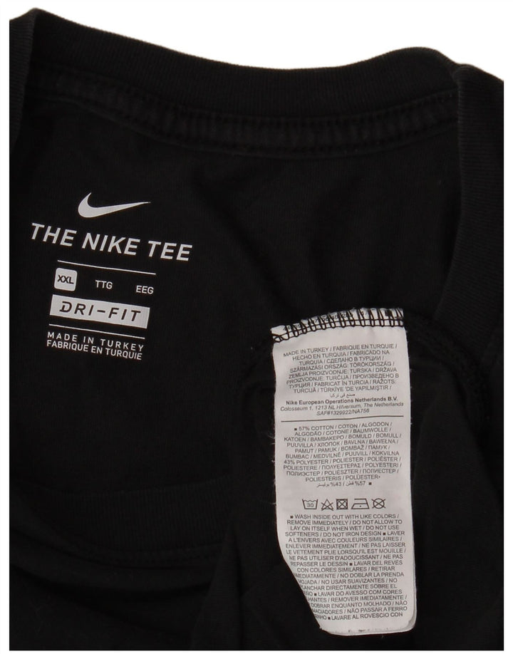 NIKE muška Dri Fit majica kratkih rukava 2XL crni pamuk