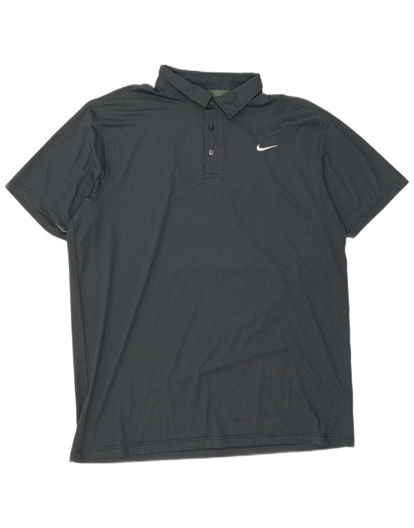 Nike muška Dri Fit polo majica 4XL zeleni poliester na točkice