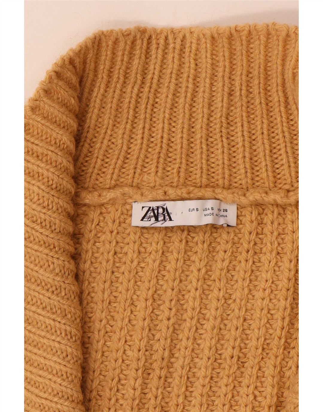 Zara ženski preveliki otvoreni kardigan pulover UK 10 Small Brown