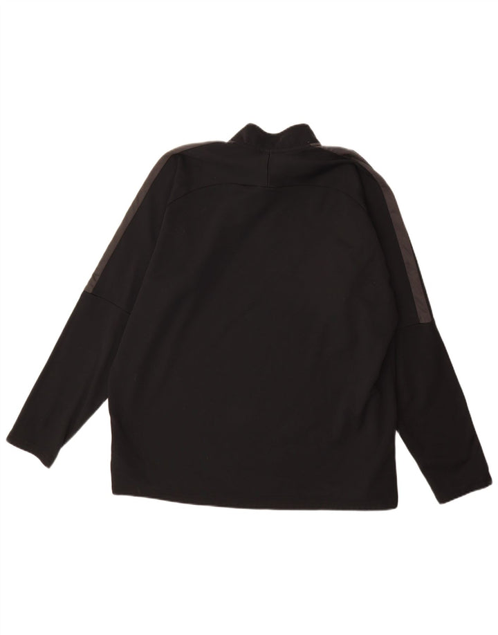 Nike Dri Fit Graphic Zip Neck Pullover Top XL Black