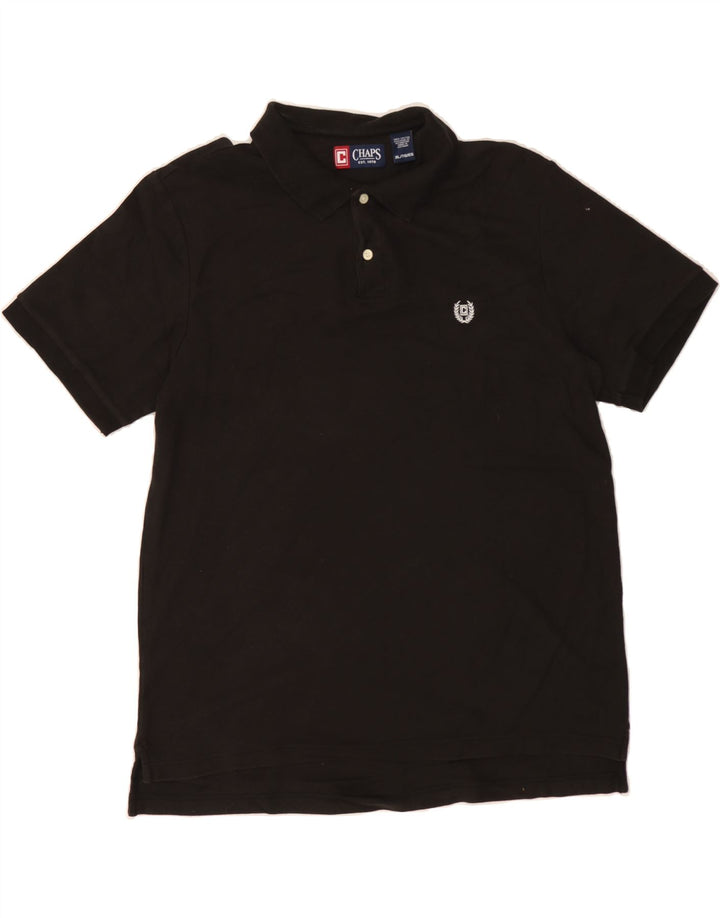 CHAPS Mens Polo Shirt XL Black Cotton Vintage Chaps and Second-Hand Chaps from Messina Hembry 