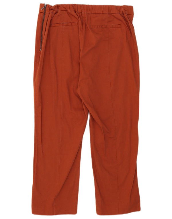 M&Co ženske ravne Capri hlače visokog struka UK 18 XL W32 L23 Smeđe