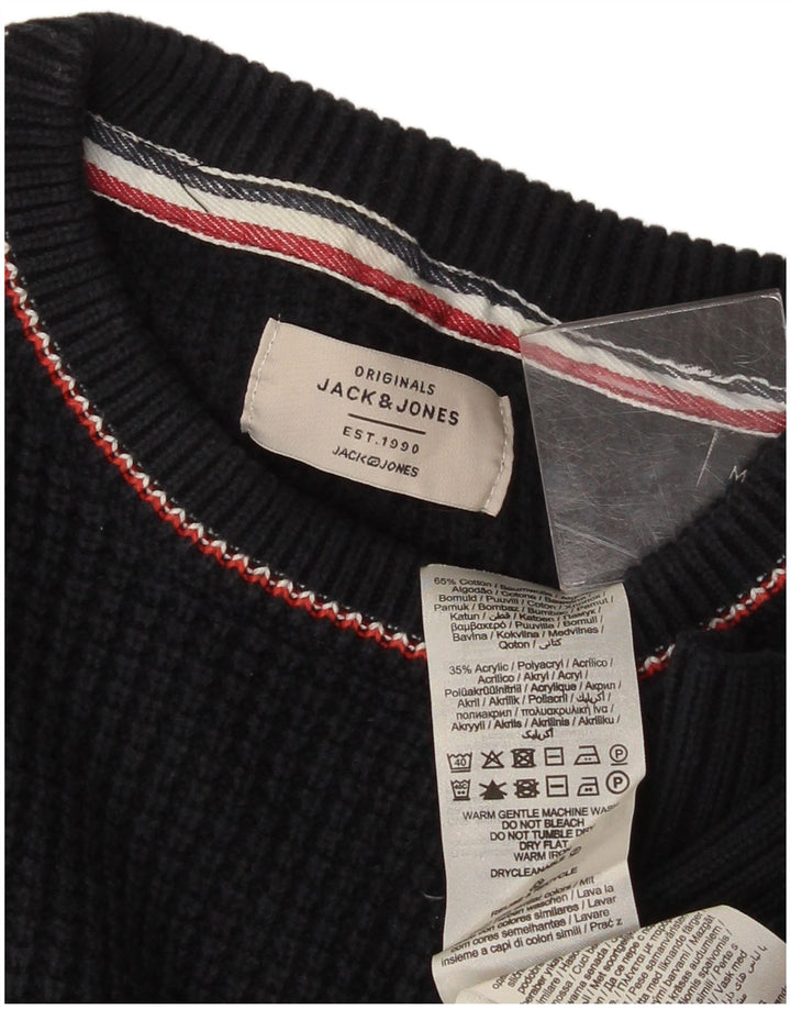 Jack & Jones muški džemper s okruglim izrezom srednje tamnoplave akrilne boje