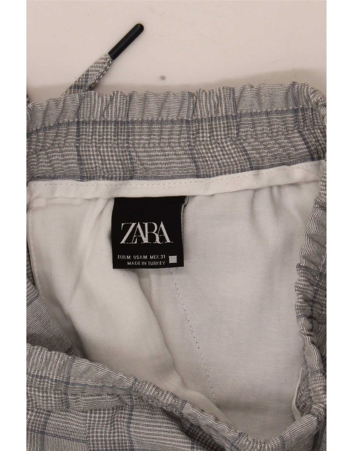Zara muške uske chino hlače srednje veličine W31 L28 sive ptičje zube