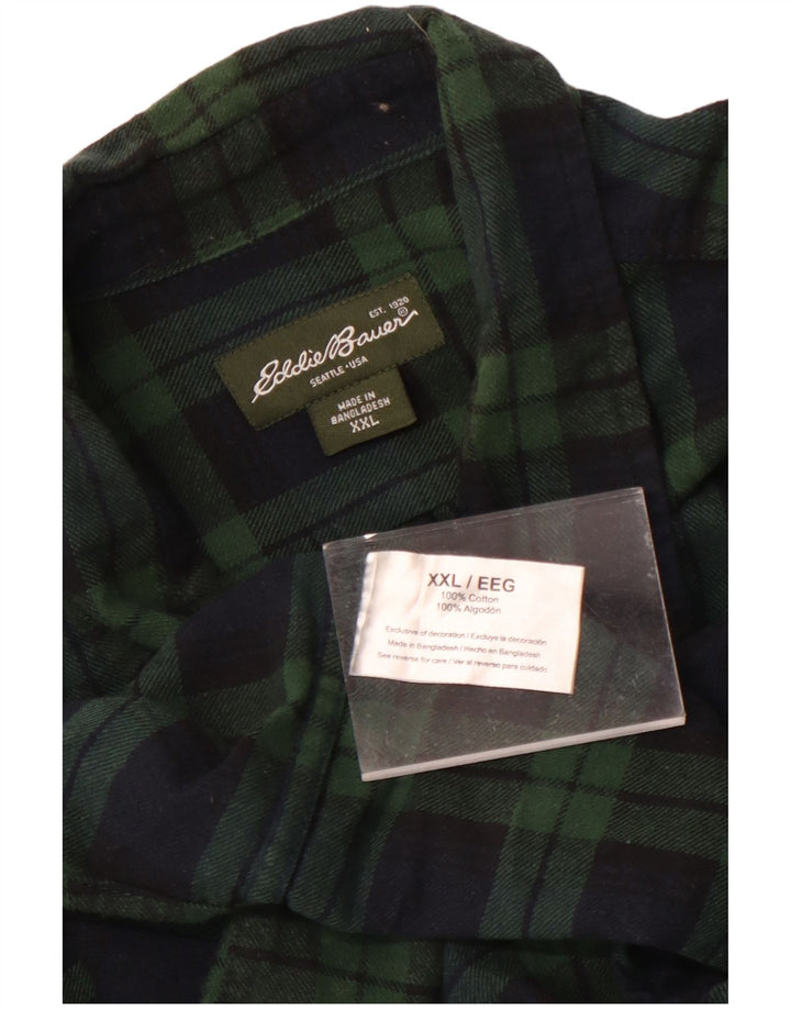Eddie Bauer muška košulja od flanela 2XL zeleni karirani pamuk