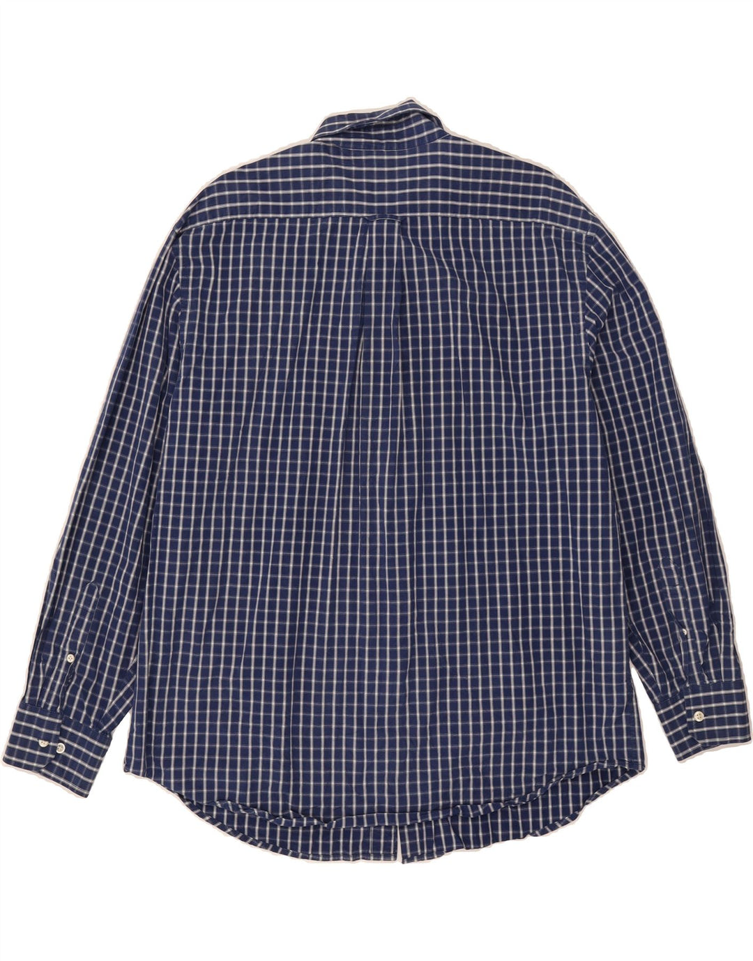 IZOD Mens Shirt XL Navy Blue Check Cotton Vintage Izod and Second-Hand Izod from Messina Hembry 