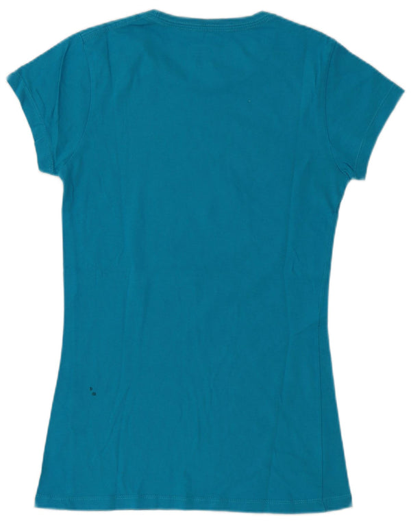 Hard Rock Cafe Ženska majica kratkih rukava Venice Graphic UK 12 srednje plavi pamuk