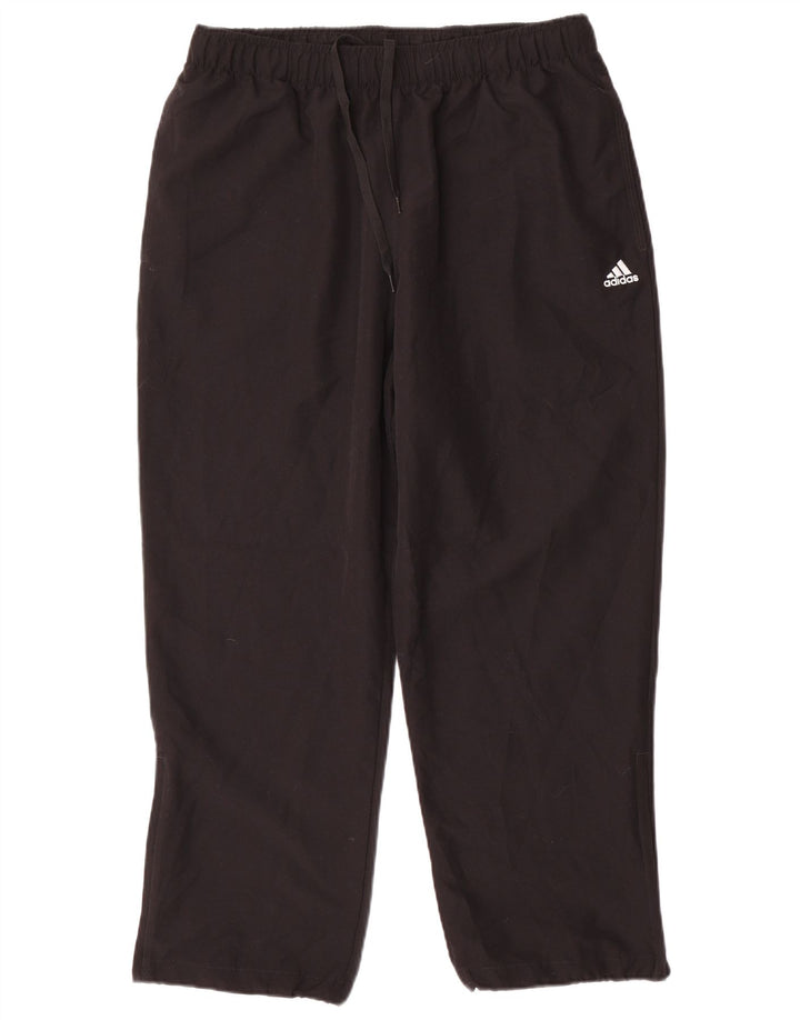 Adidas muške trenirke Climalite, velike crne hlače od poliestera
