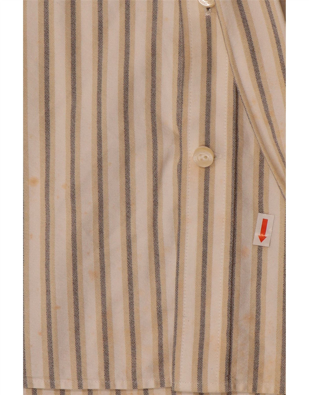 TIMBERLAND Muška košulja 2XL Bež prugasti pamuk