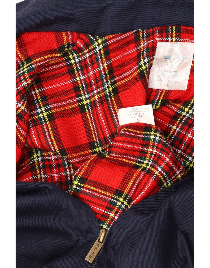 Vintage muška bombaška jakna UK 36 Mala tamnoplava poliester