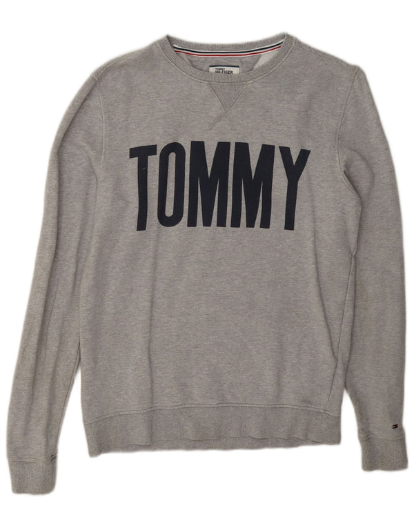 Tommy Hilfiger muški džemper s trenirkom s grafičkim motivima, mali sivi flekasti pamuk