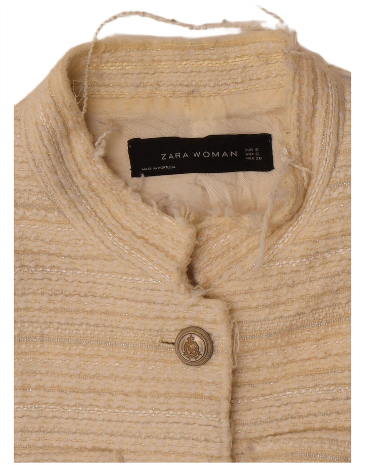 Zara ženski sako sa 4 gumba UK 10 Small Off White