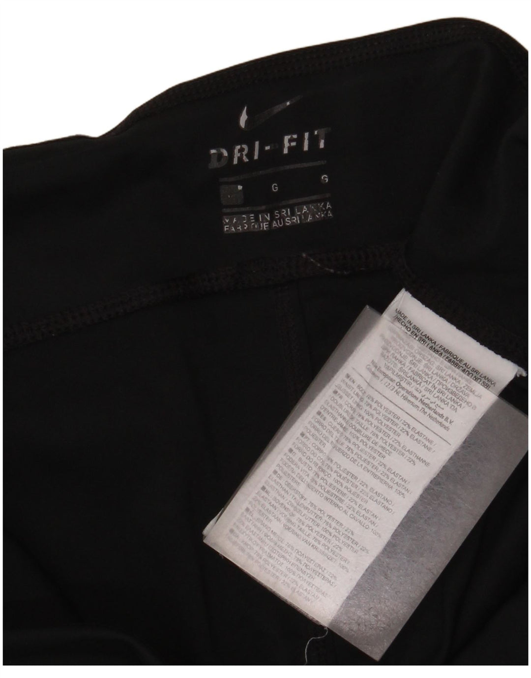 Nike Ženske Dri Fit Leggings UK 14 Veliki crni poliester