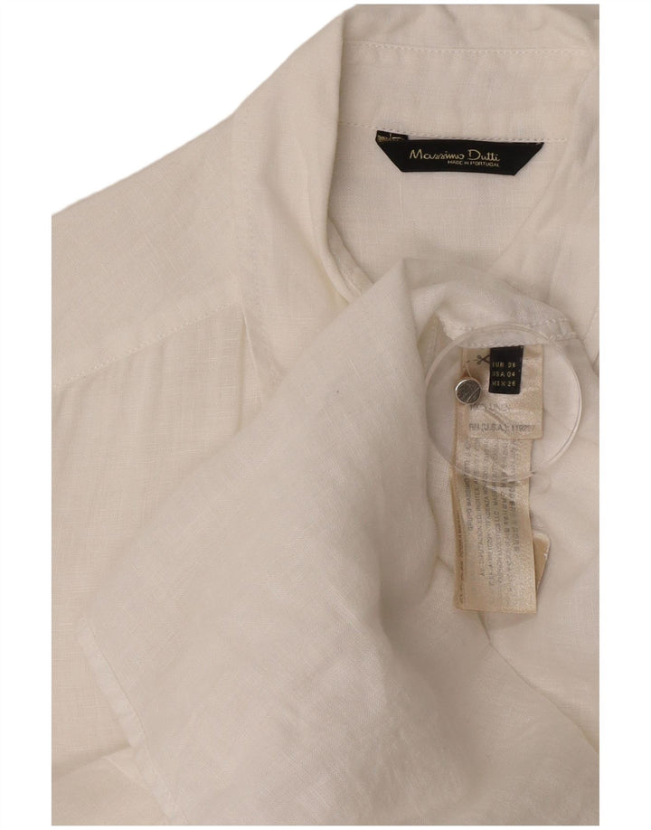 Ženska prevelika košulja Massimo Dutti EU 36 XS od bijelog lana