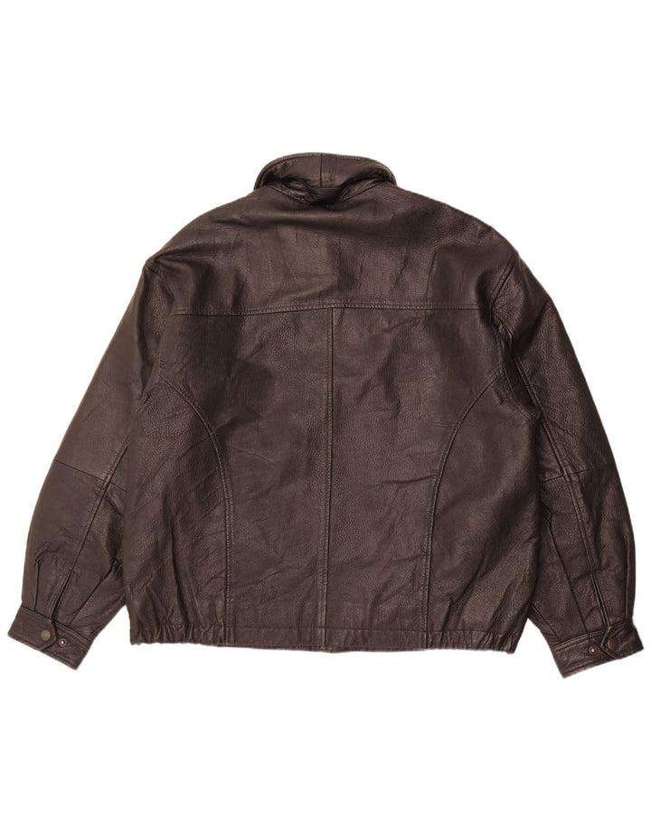 Vintage muška kožna jakna UK 40 velika crna koža