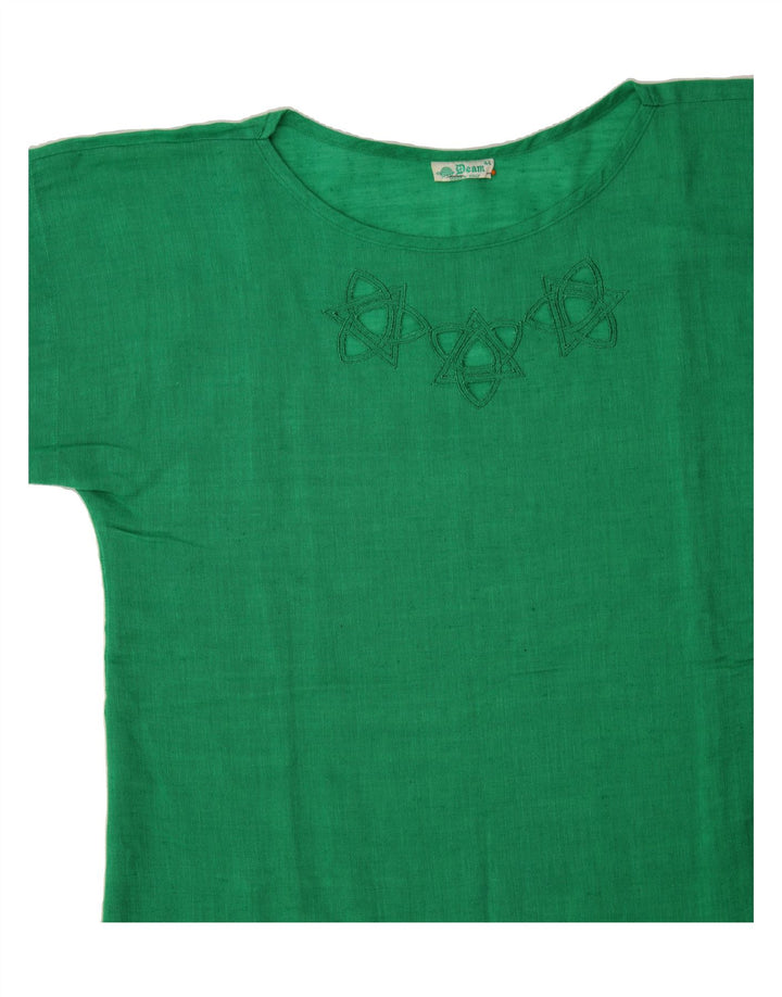 VINTAGE Womens Blouse Top IT 44 Medium Green Vintage Vintage and Second-Hand Vintage from Messina Hembry 