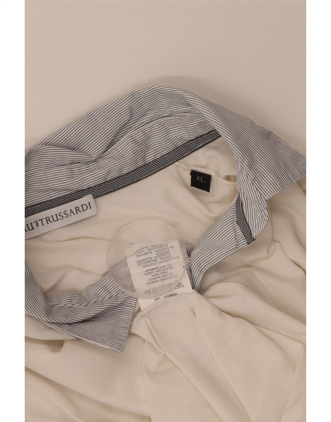 TRUSSARDI ženska polo majica dugih rukava za ragbi UK 18 XL bijeli pamuk