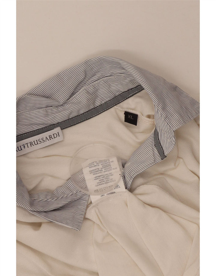 TRUSSARDI ženska polo majica dugih rukava za ragbi UK 18 XL bijeli pamuk