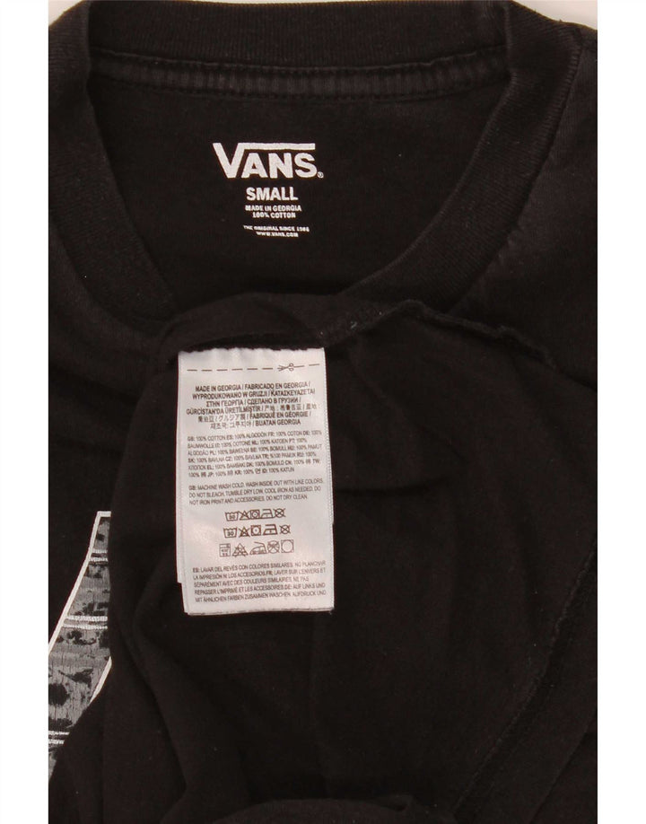 Vans muška majica dugih rukava s grafikama, mala, crna pamučna