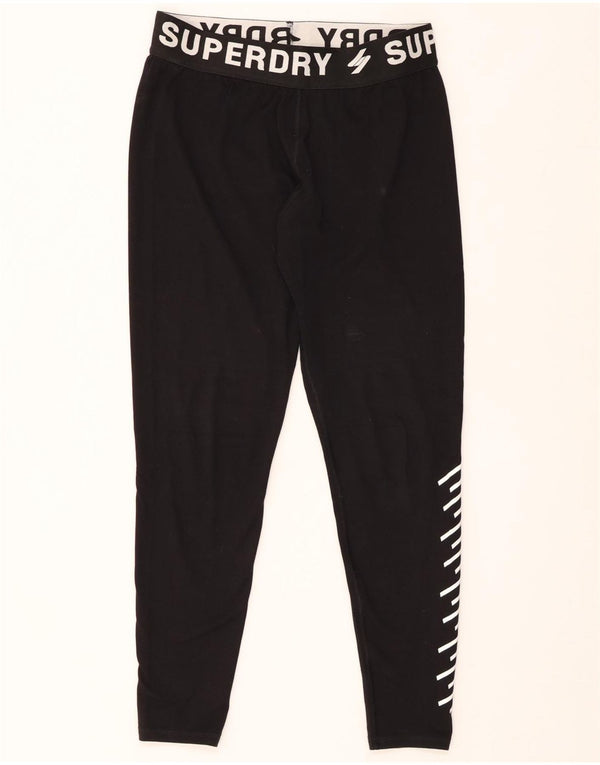 SUPERDRY ženske grafičke tajice UK 12 srednje crne