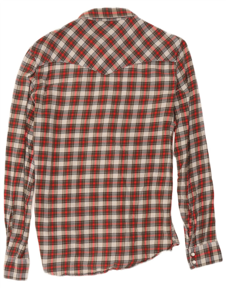 Levi's muška uska flanelska košulja srednje crvene karirane boje