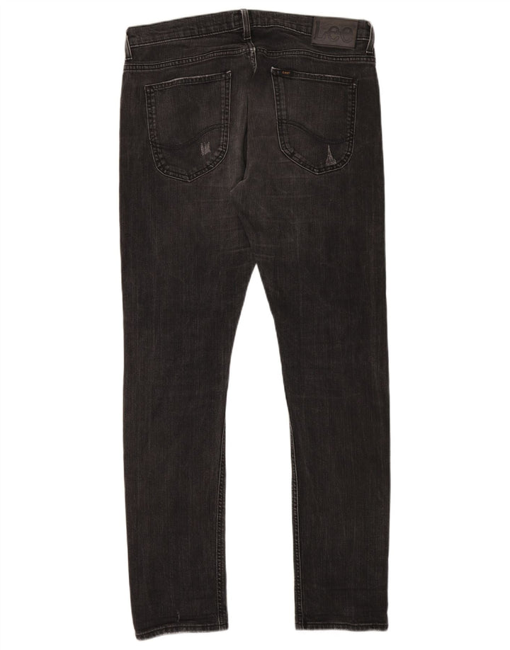 Lee Mens Luke Distressed Slim Jeans W34 L32 Crni pamuk
