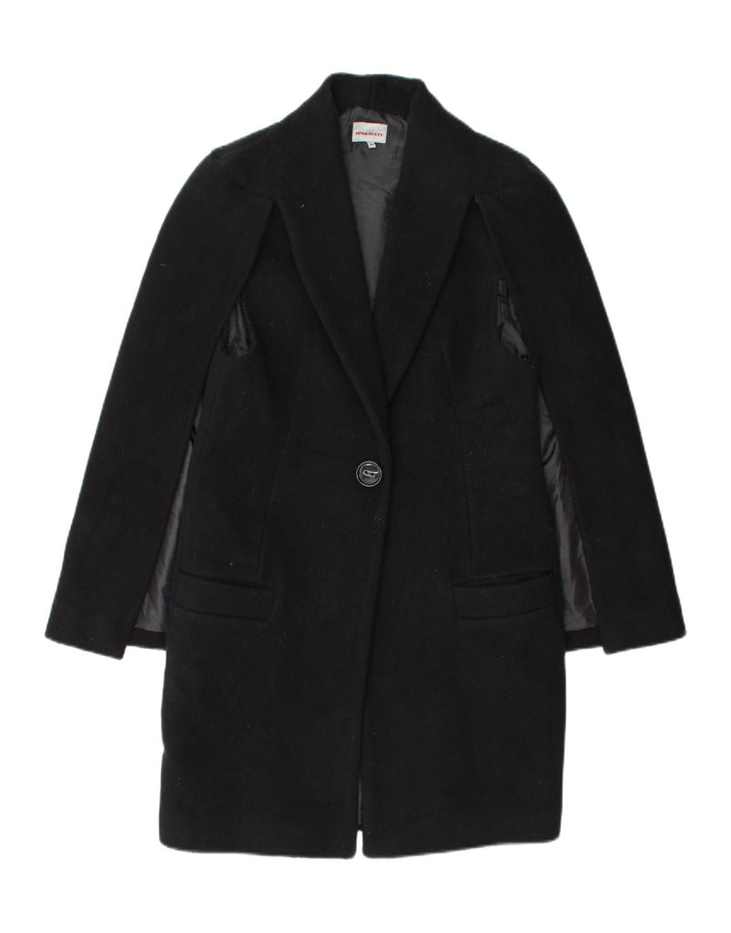 MISS SIXTY Womens Overcoat UK 10 Small Black Wool Vintage Miss Sixty and Second-Hand Miss Sixty from Messina Hembry 