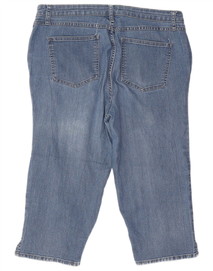 Lee ženske kapri traperice srednjeg rasta US 14 Large W32 L18 plavi pamuk