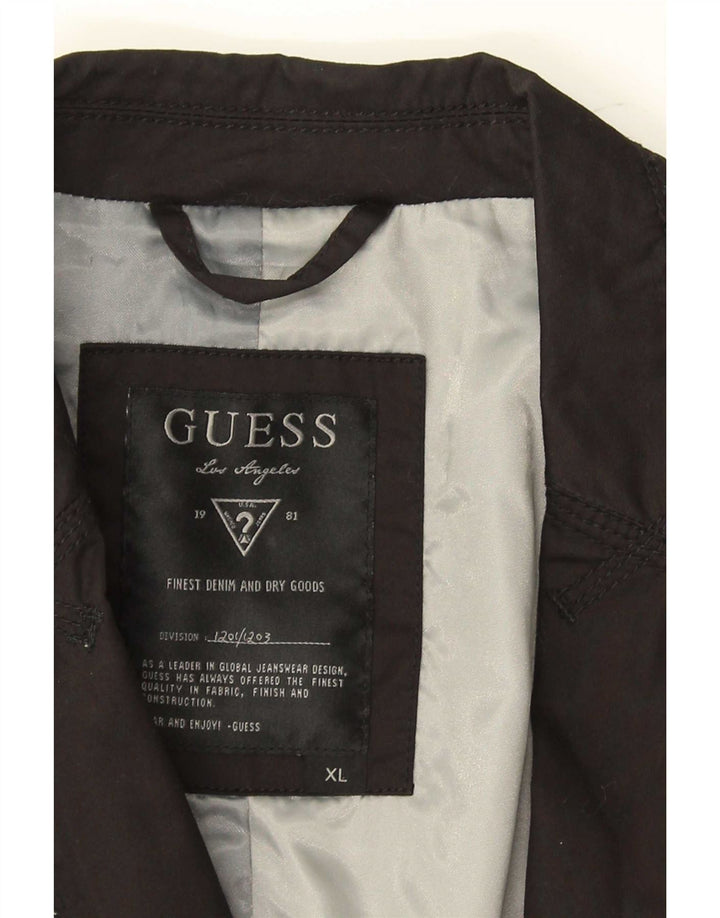 Guess muška jakna s jednim gumbom, UK 42 XL crni pamuk