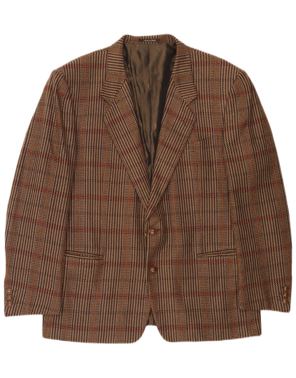 Yves Saint Laurent muški sako sa 2 gumba IT 56 3XL smeđi karirani vuneni