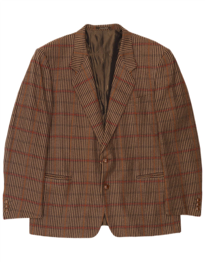 Yves Saint Laurent muški sako sa 2 gumba IT 56 3XL smeđi karirani vuneni