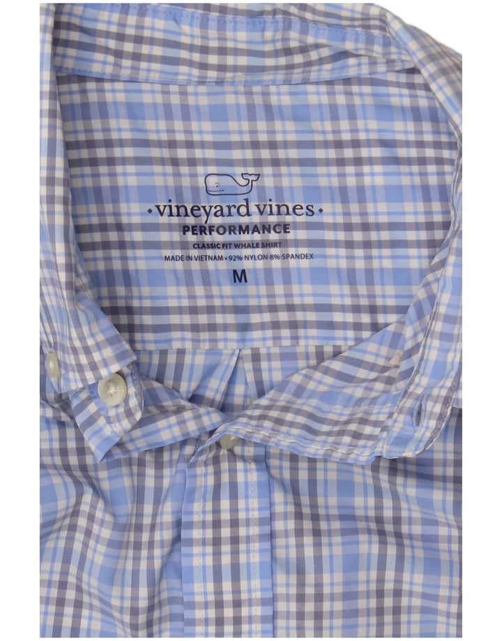 Vineyard Vines muška košulja klasičnog kroja srednje plavi karirani najlon