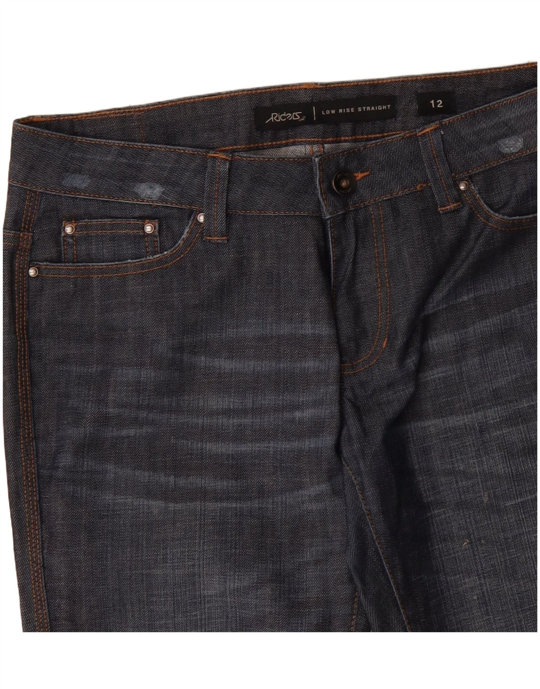 LEE ženske ravne traperice niskog struka US 12 Large W34 L33 tamnoplave