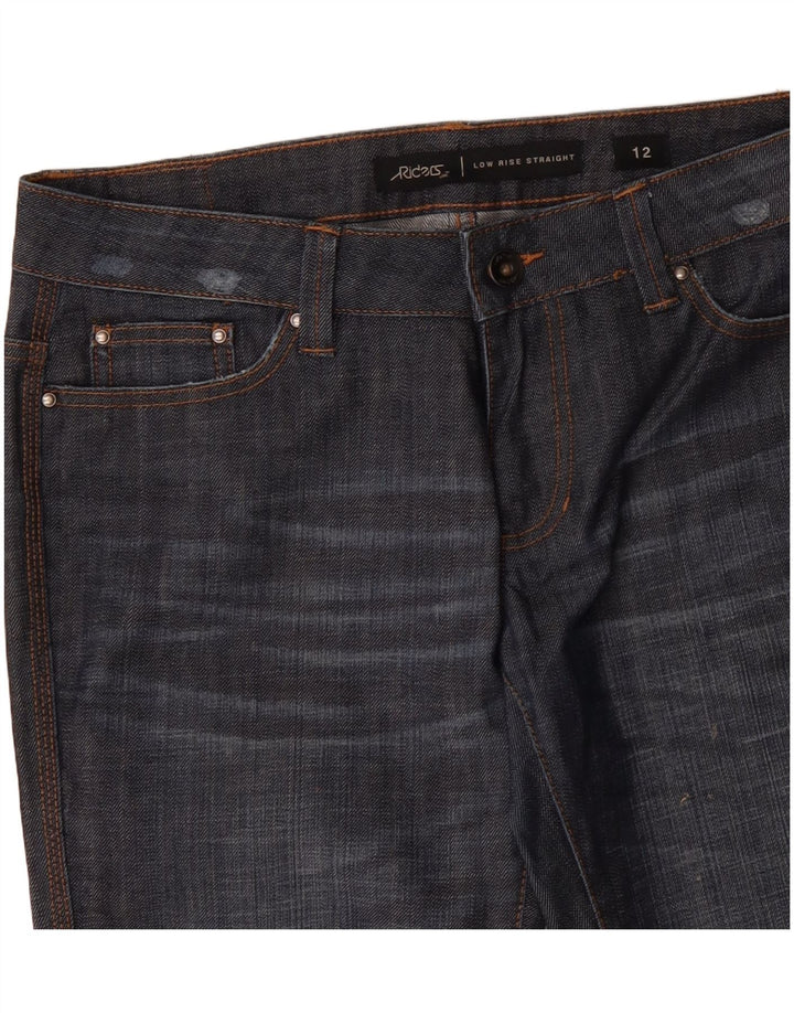 LEE ženske ravne traperice niskog struka US 12 Large W34 L33 tamnoplave