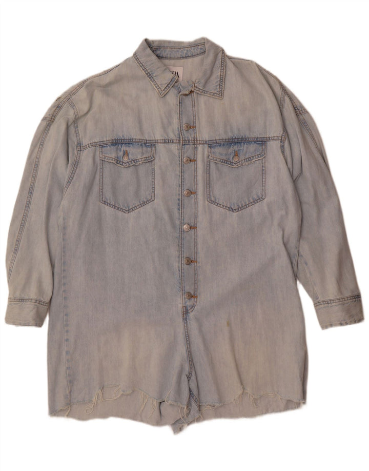 Preveliki ženski kombinezon od trapera Zara UK 16 Large Blue Cotton