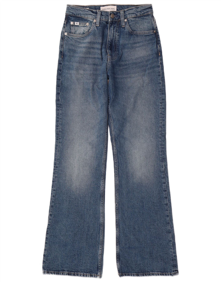 Ženske traperice Calvin Klein Bootcut W26 L30 plavi pamuk