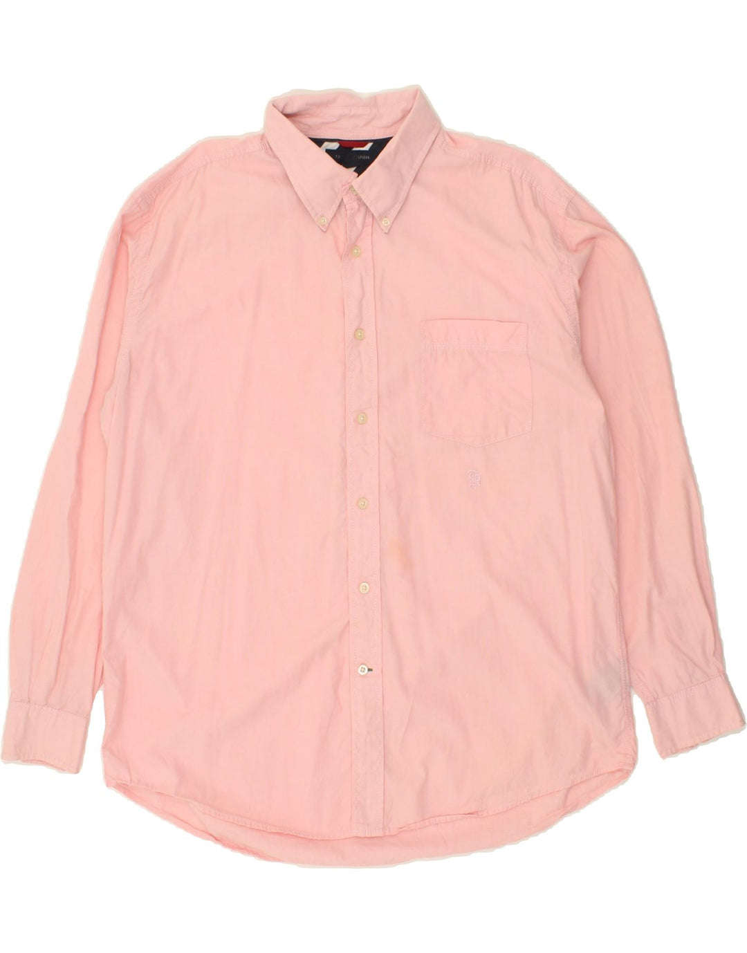 TOMMY HILFIGER Mens Shirt XL Pink Cotton Vintage Tommy Hilfiger and Second-Hand Tommy Hilfiger from Messina Hembry 