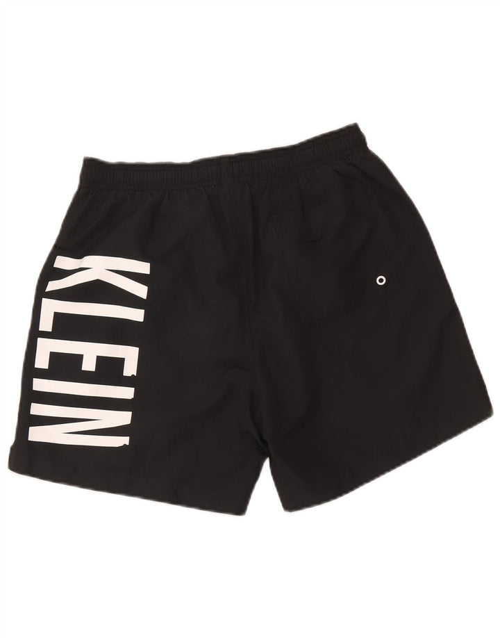 Male crne poliesterske muške kratke hlače za plivanje Calvin Klein s grafičkim motivima